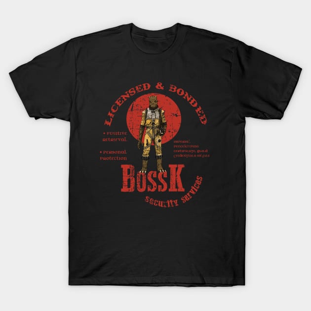 Bossk Security Services distressed T-Shirt by MonkeyKing